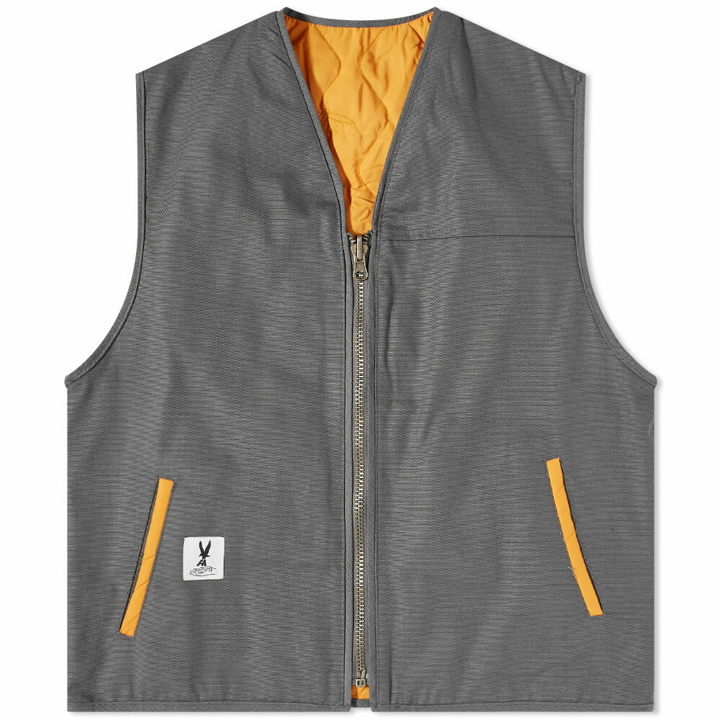 Photo: Fucking Awesome Men's Reversible Utility Vest in Yellow/Grey
