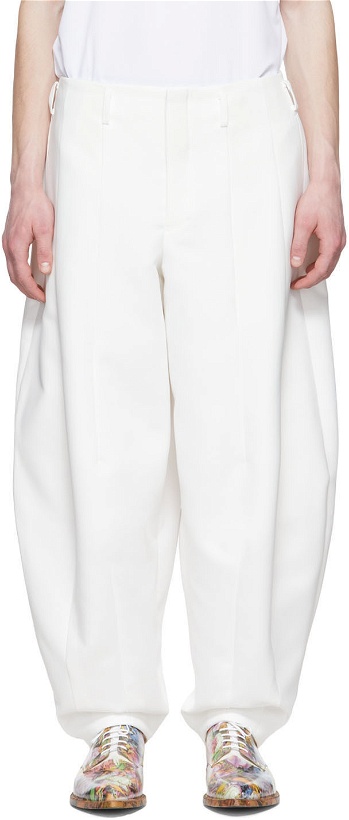 Photo: Comme des Garçons Homme Plus White Polyester Trousers