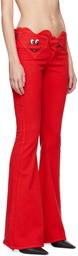 Abra Red Corazon Denim Trousers