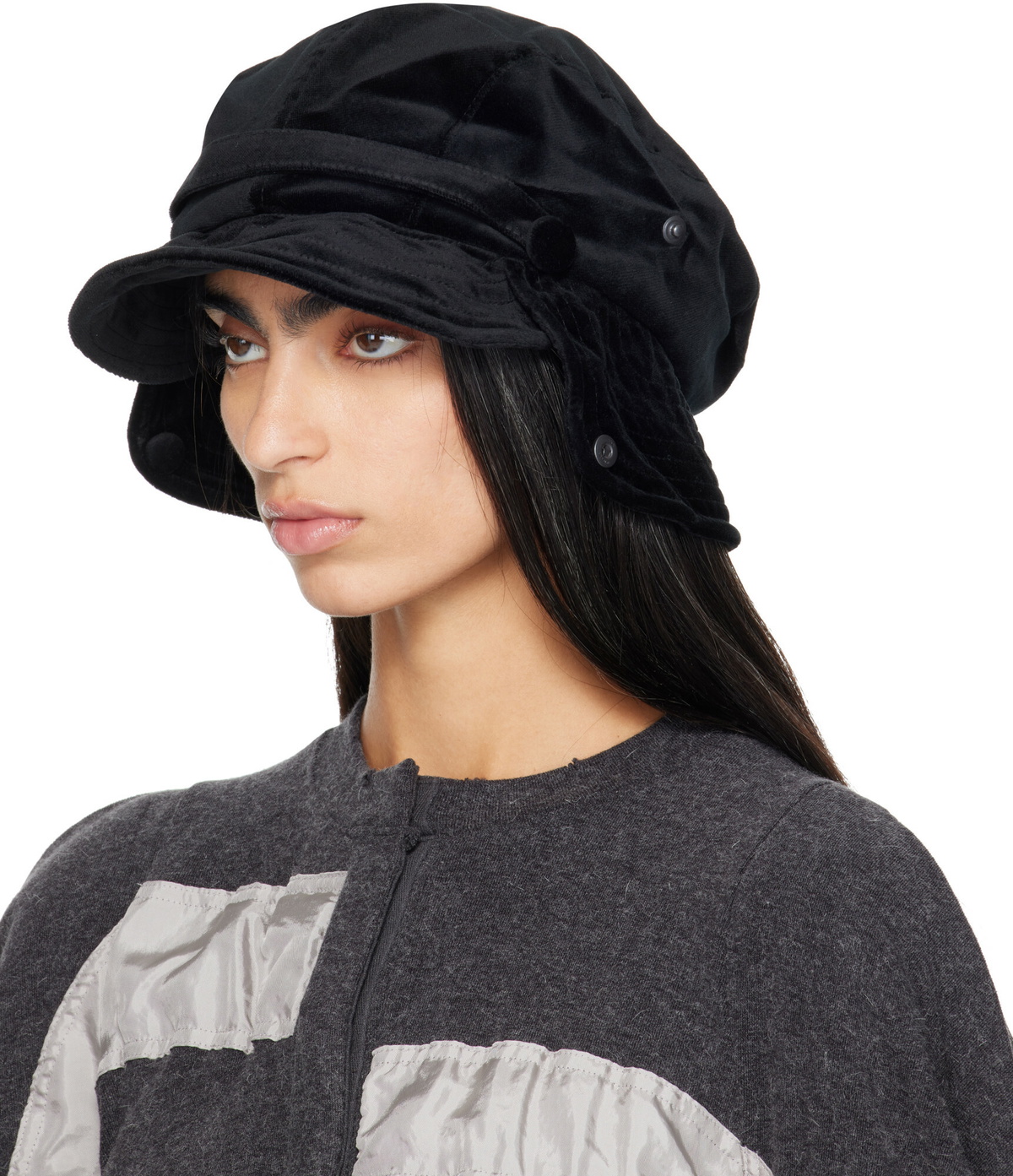 OPEN YY Black Wire Bucket Beret Cap