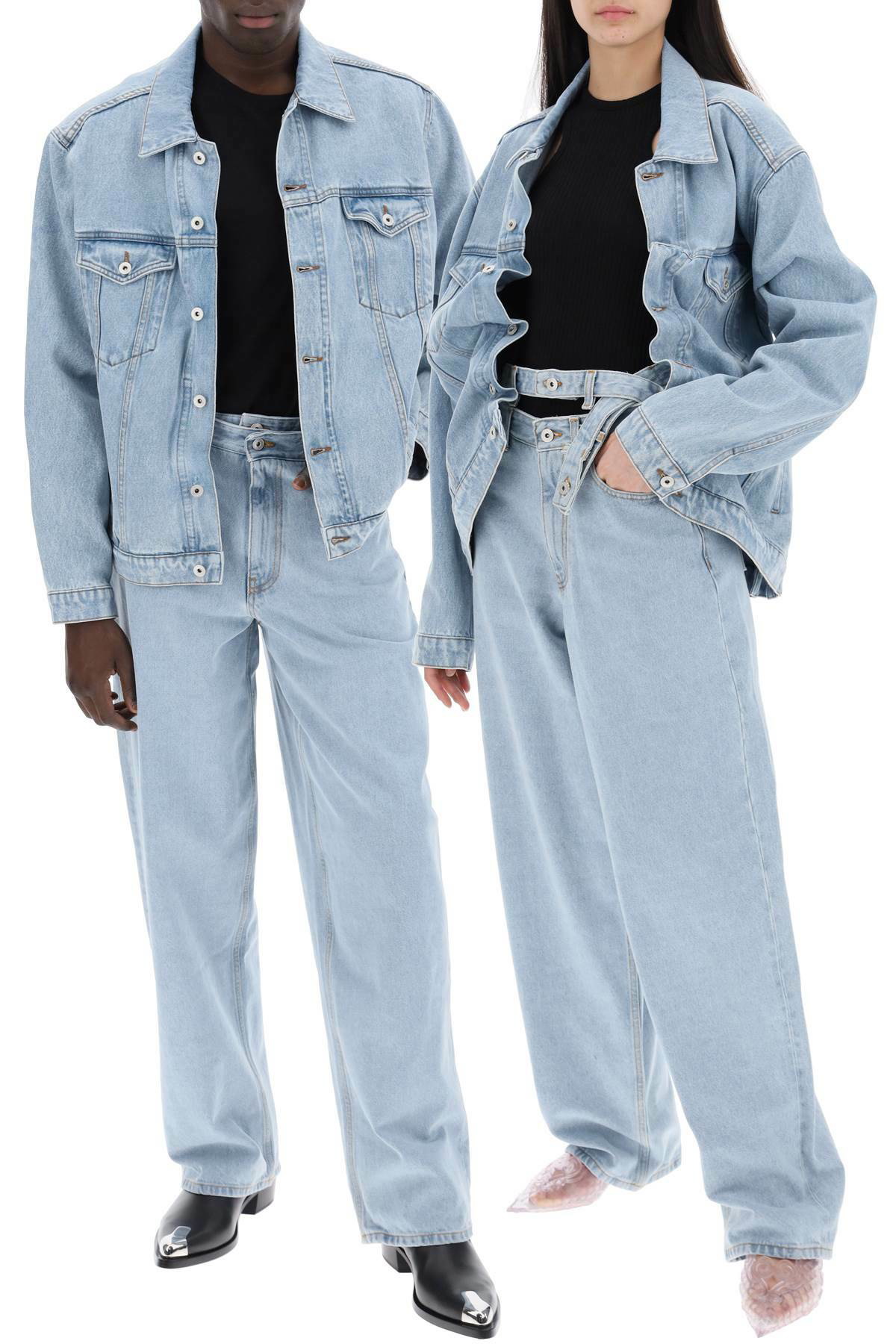 Y PROJECT evergreen double-waist jeans Blue Y/Project