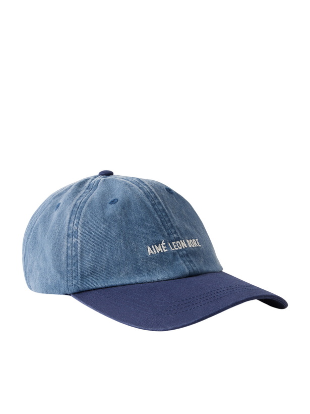 Photo: Aimé Leon Dore - Logo-Embroidered Pigment-Dyed Cotton Baseball Cap - Blue
