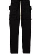 Rick Owens - Creatch Slim-Fit Tapered Cotton-Jersey Cargo Sweatpants - Black