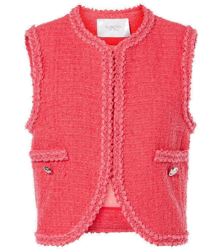Photo: Giambattista Valli Wool-blend bouclé vest