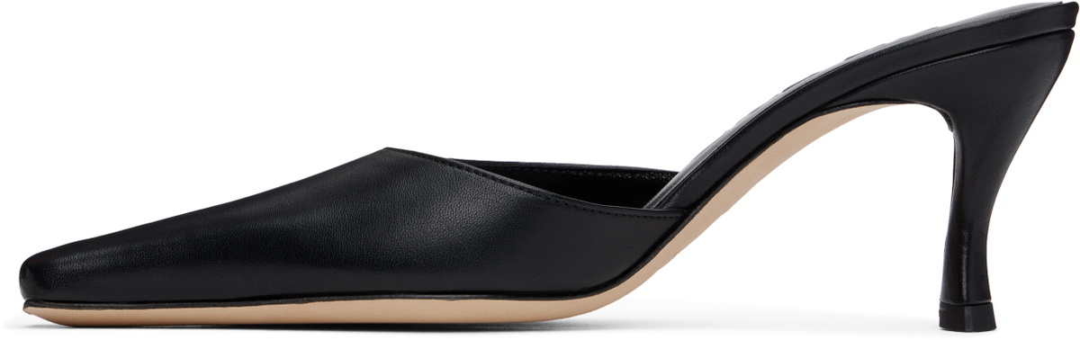 BY FAR Black Selene Mules