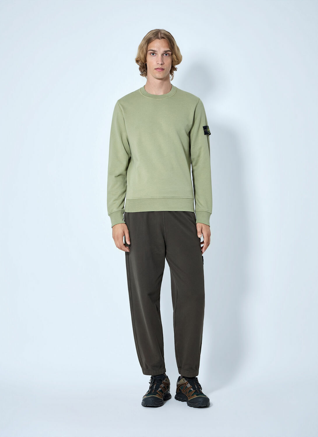 Stone Island Crewneck Sweatshirt with Arm Patch