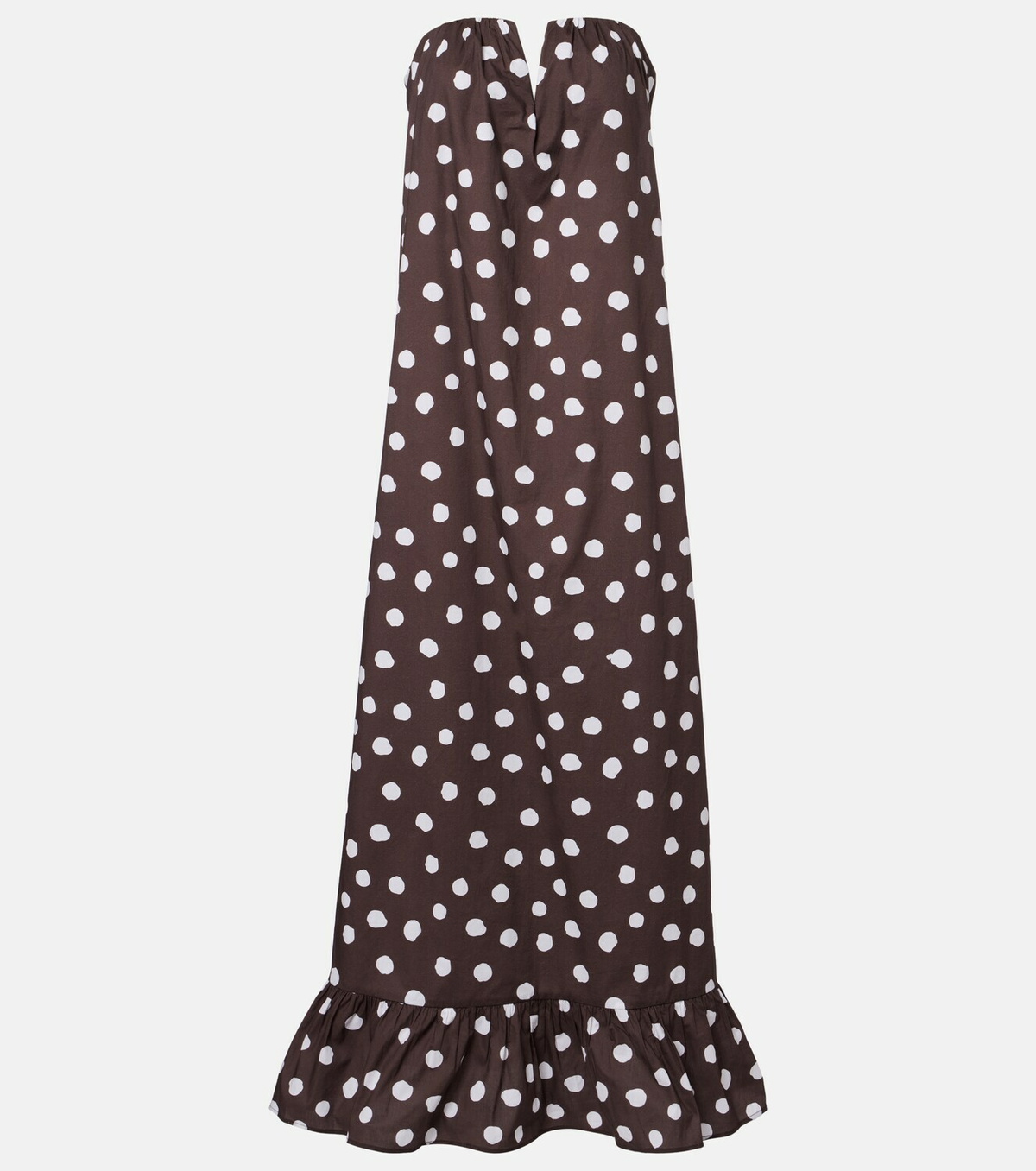 Adriana Degreas Polka-dot cotton-blend maxi dress
