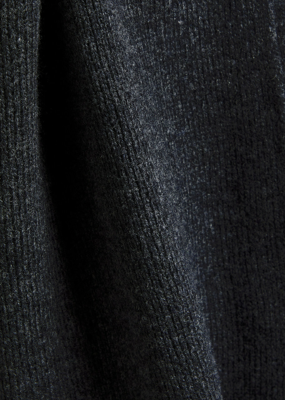 Vince Scarf-effect Knit Cardigan Dark Grey