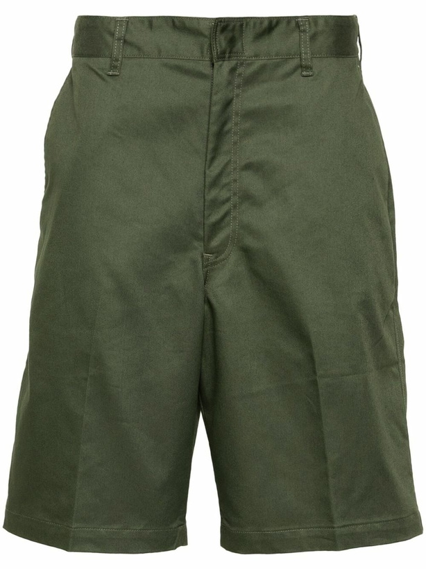 Photo: Neighborhood Green Pressed-Crease Chino Shorts