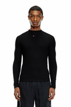 Diesel Mock-neck top with micro logo - T-Shirts - Unisex - Black