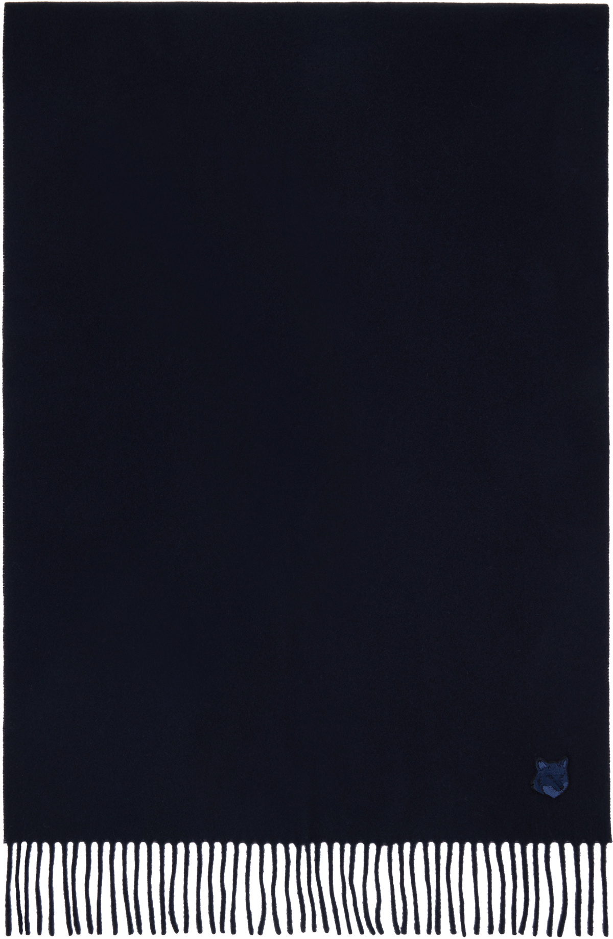 Maison Kitsuné Navy Bold Fox Head Scarf