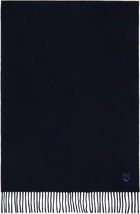 Maison Kitsuné Navy Bold Fox Head Scarf