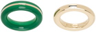 By Pariah Gold & Green Essential Stack Ring Set