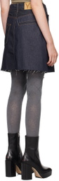 OPEN YY Blue Wrap Denim Miniskirt