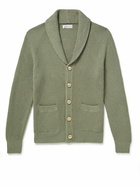 Brunello Cucinelli - Shawl-Collar Ribbed Cotton Cardigan - Green