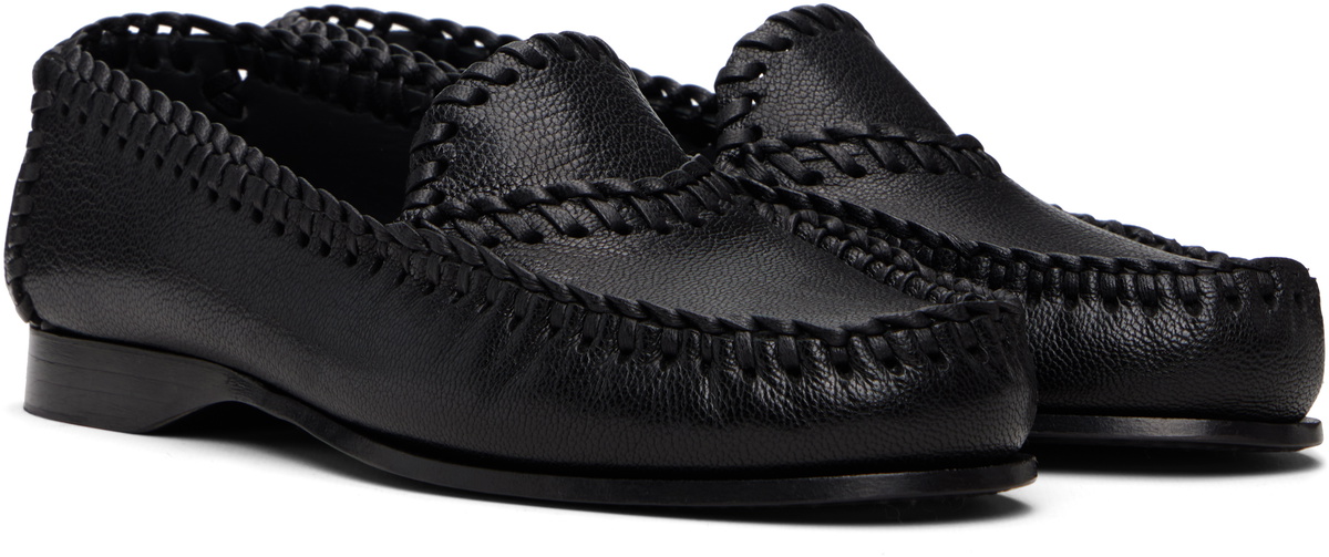 HEREU Black Sastre Supple Shiny Loafers