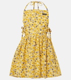 Miu Miu Floral open-back cotton poplin minidress