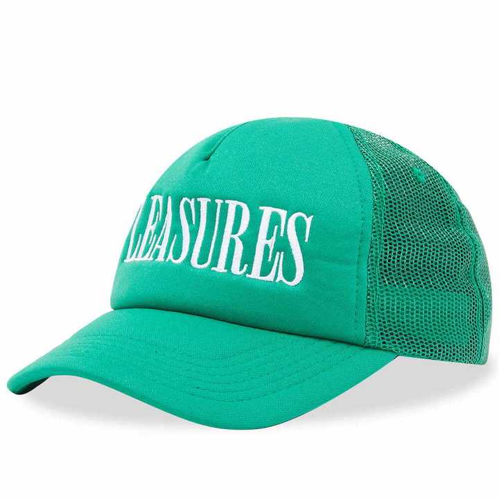 Photo: Pleasures Men's Lithium Trucker Cap in Kelly Green