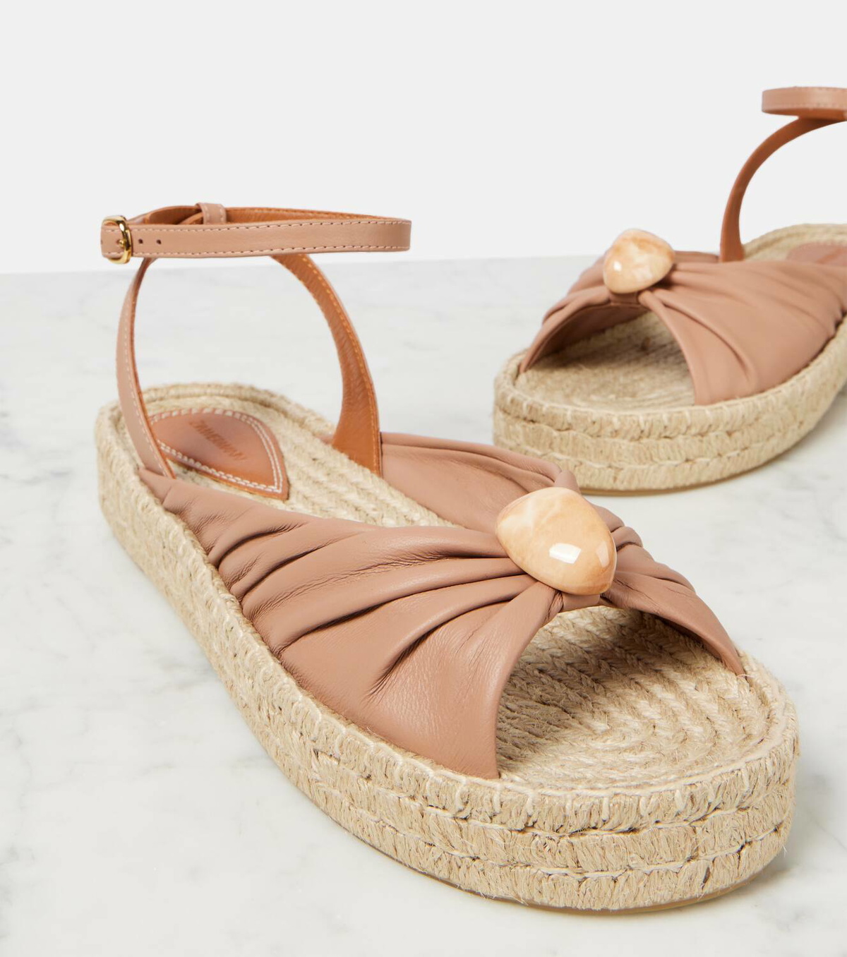 Zimmermann Gleam leather espadrille sandals
