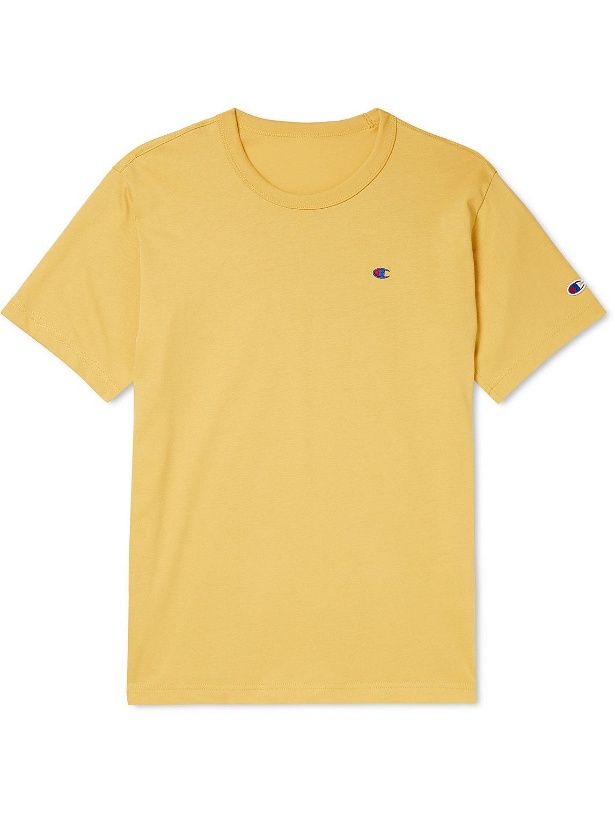 Photo: Champion - Cotton-Jersey T-Shirt - Yellow