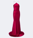 Alex Perry Halterneck silk satin gown