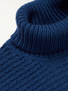Massimo Alba - Waffle-Knit Wool Rollneck Sweater - Blue