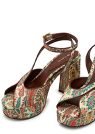 Etro Paisley-print Platform Sandals Multicoloured