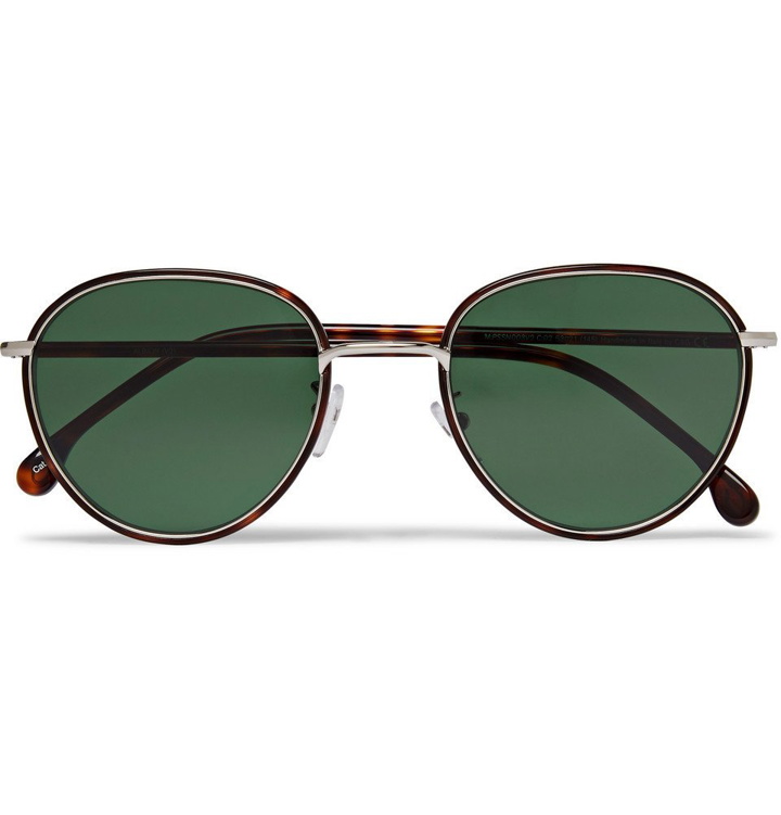 Photo: Paul Smith - Albion Round-Frame Tortoishell Acetate and Silver-Tone Sunglasses - Gold