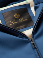 Loro Piana - Wallace Panelled Storm System® Nylon and Cashmere Hooded Bomber Jacket - Blue