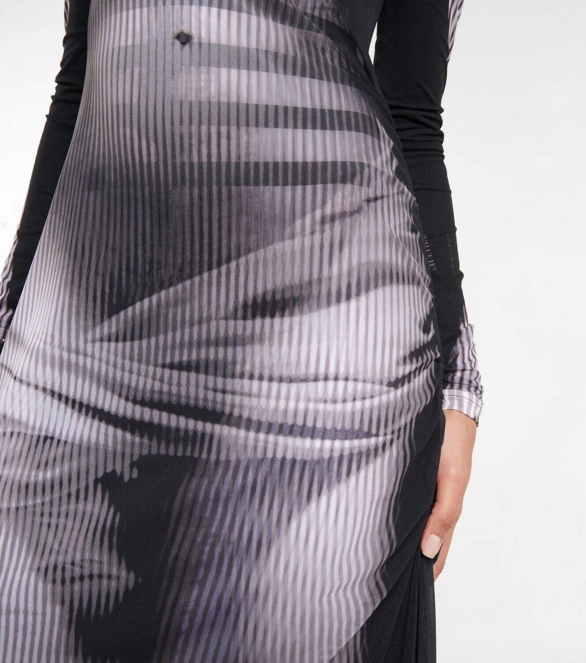 Y/Project - x Jean Paul Gaultier Body Morph mesh maxi dress