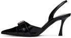Givenchy Black Voyou Slingback Heels