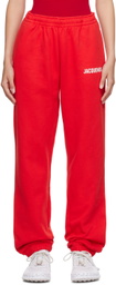 Jacquemus Red Le Papier 'Le Jogging Jacquemus' Lounge Pants