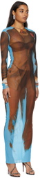 Jean Paul Gaultier Brown & Blue Tennis Suit Dress