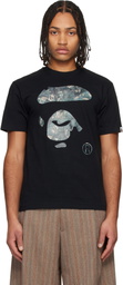 BAPE Black Tree Edge Camo Ape Face T-shirt