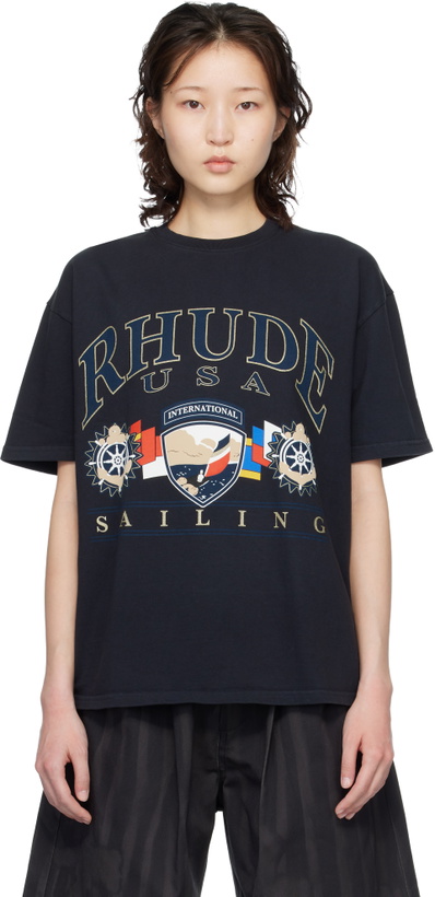 Photo: Rhude Black USA Sailing Icon T-shirt