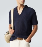 Orlebar Brown Batten crochet cotton polo shirt
