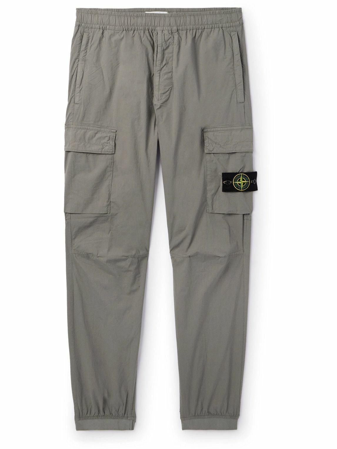 Photo: Stone Island - Tapered Cotton-Blend Cargo Trousers - Gray