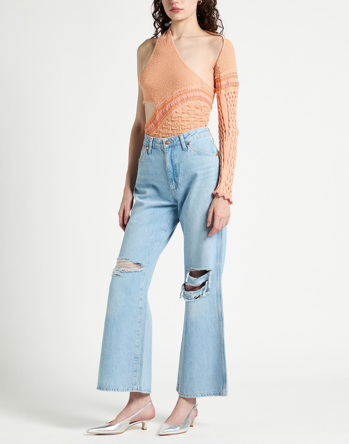 Roberta Einer Womens Bodysuit in Salmon pink