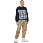 Dolce and Gabbana Navy Majolica Print Sweatshirt