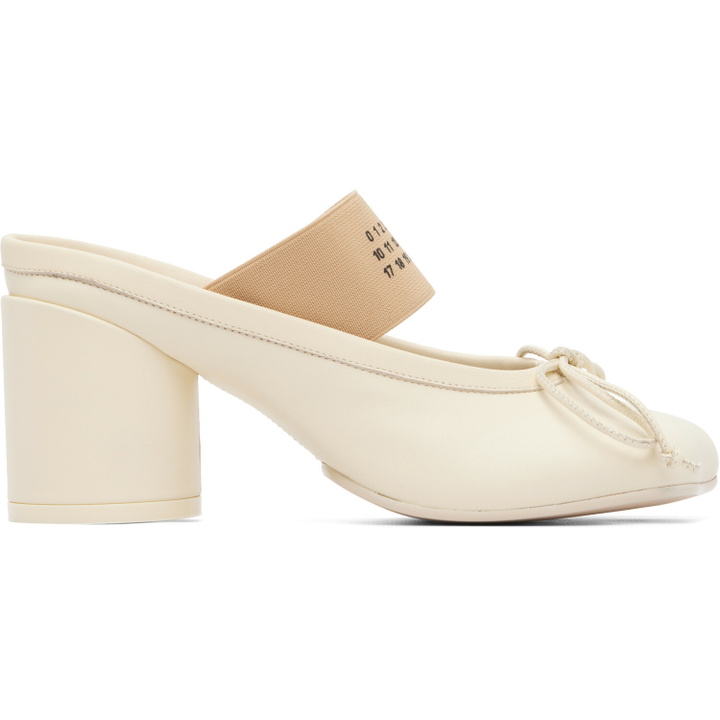 Photo: MM6 Maison Margiela Off-White Anatomic Numeric Heels
