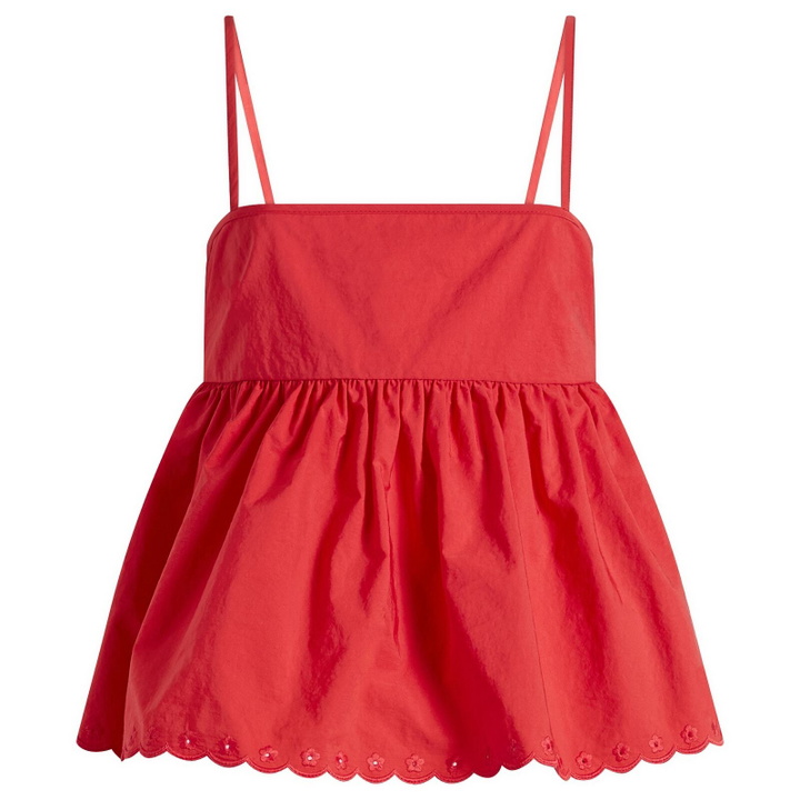 Photo: Cecilie Bahnsen Women's Selena Top in Red