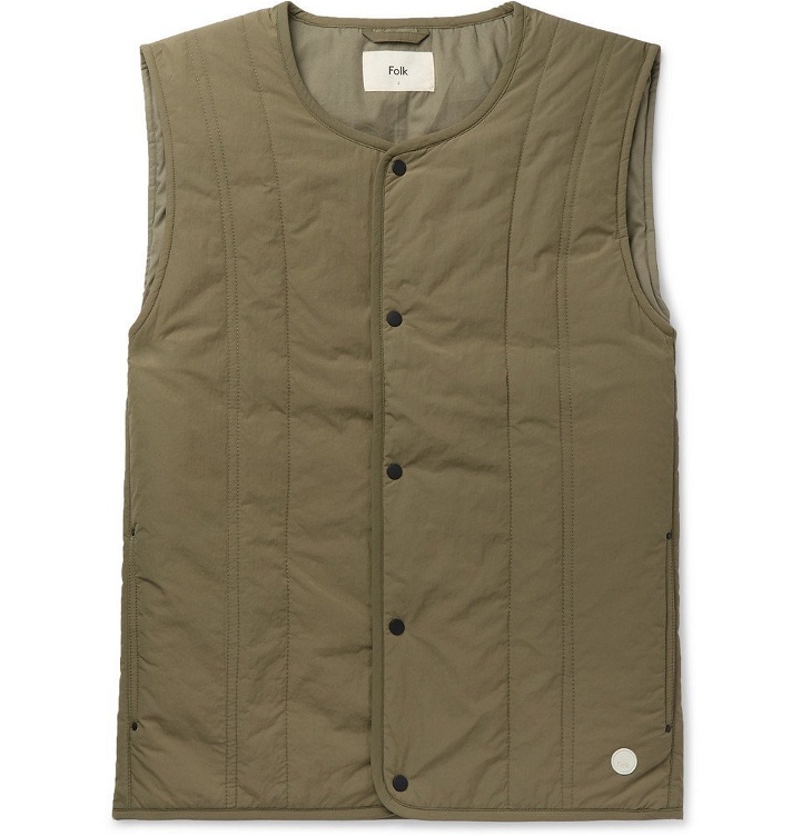 Photo: Folk - Quilted Shell Gilet - Light green