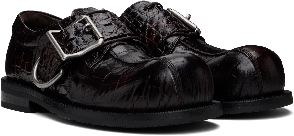 Martine Rose Brown Bulb Toe Buckle Loafers Martine Rose Martine Rose Brown Bulb Toe Buckle Loafers Martine Rose