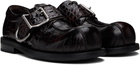 Martine Rose Brown Bulb Toe Buckle Loafers