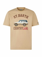 MC2 Saint Barth Man Heavy Cotton T-shirt With St. Barth Countryland Print