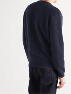 Inis Meáin - Honeycomb-Knit Merino Wool and Cashmere-Blend Sweater - Blue
