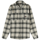 Dickies Men's Evansville Flannel Overshirt in Whitecap Grey