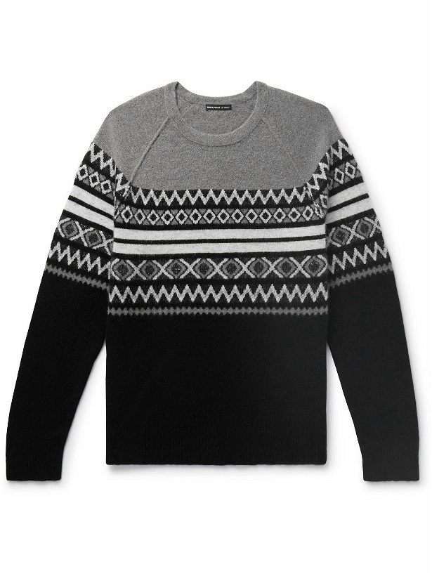 Photo: James Perse - Fair Isle Cashmere and Cotton-Blend Sweater - Gray