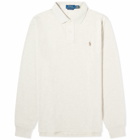 Polo Ralph Lauren Men's Long Sleeve Custom Fit Polo Shirt in Chalk Heather