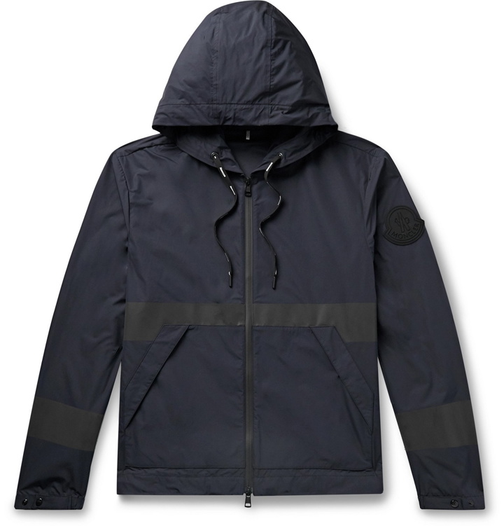 Photo: Moncler - Adour Reflective-Trimmed Shell Hooded Jacket - Blue